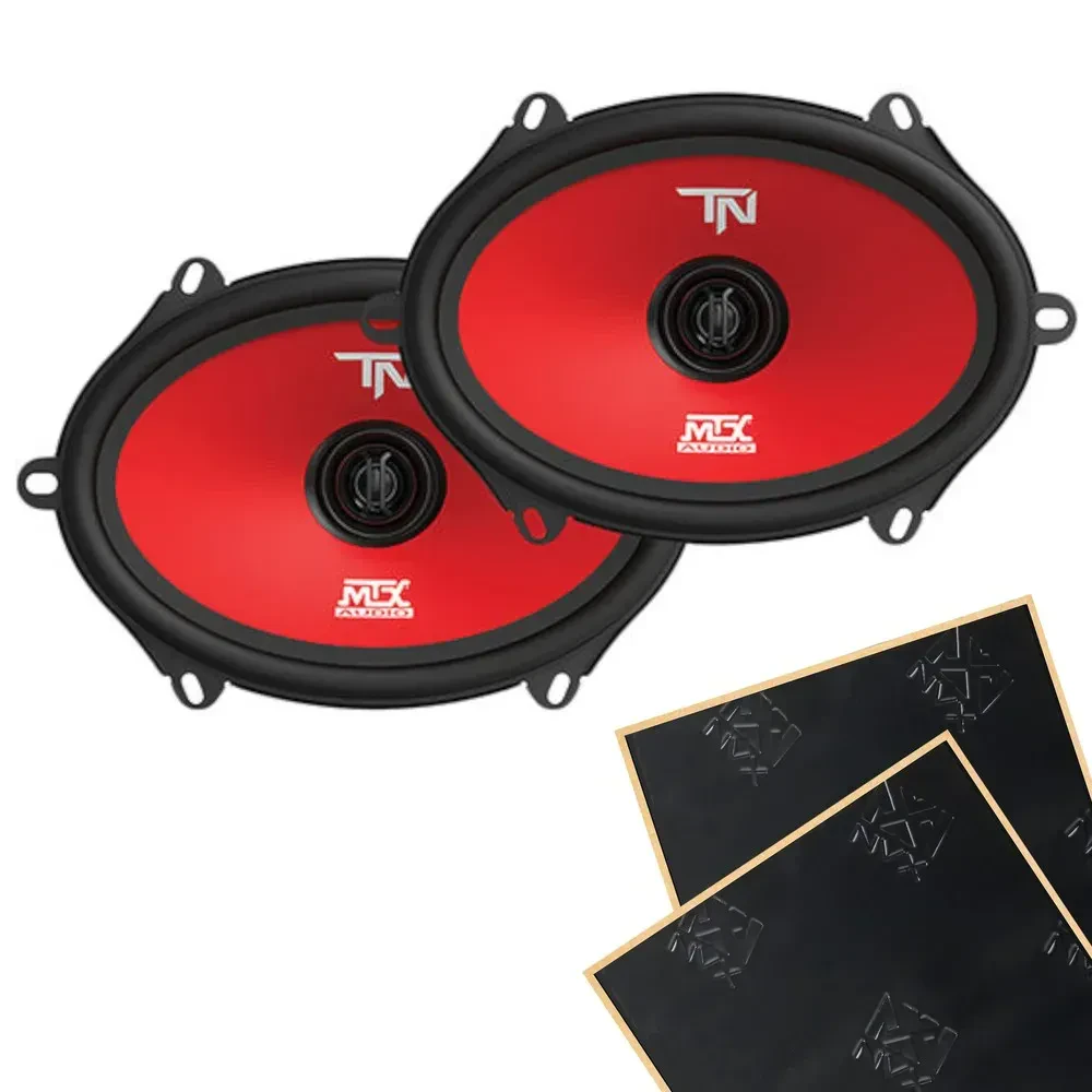 MTX Terminator68 5x7”/6x8” 2-way 4-ohm Coaxial Car Speakers with Sound Damping