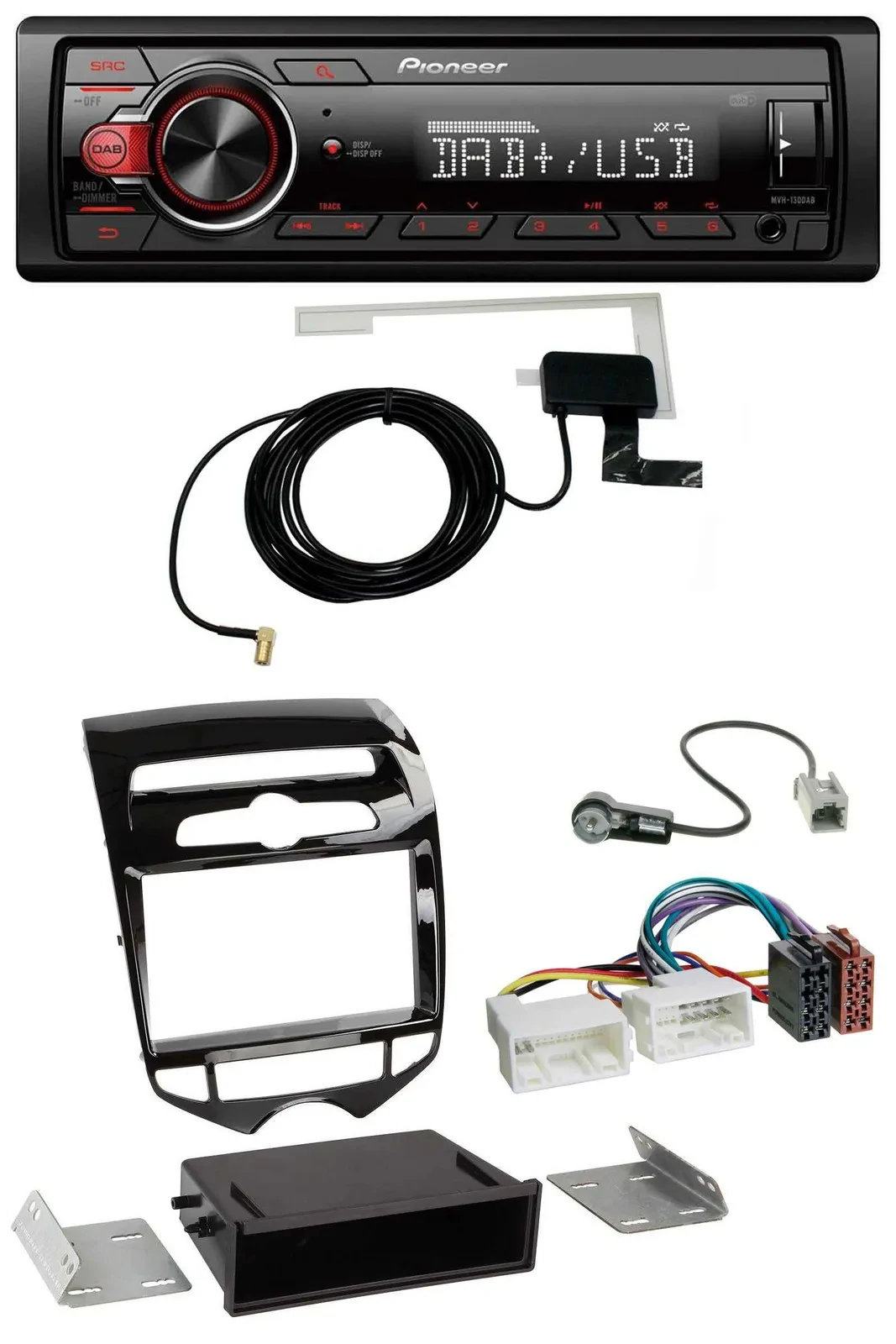 Автомагнитола для Hyundai ix20 (с 2010, автоматический климат-контроль) Pioneer 1-DIN MP3 DAB USB AUX