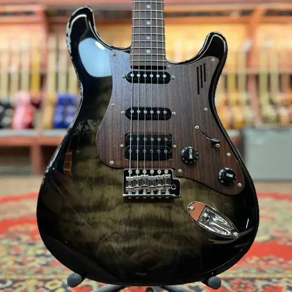 Электрогитара Magneto US-2300 RC/QMTBK Sonnet Modern Stratocaster HSS See Thru Black Quilt