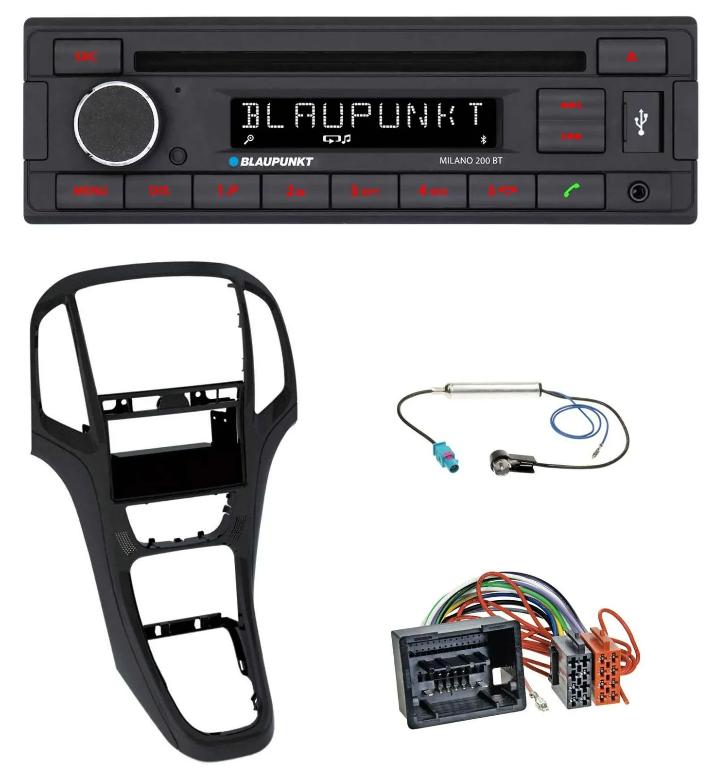 Blaupunkt MP3 USB CD Bluetooth AUX Autoradio für Opel Astra J ab 2009 Perl schwa