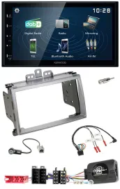 Kenwood 2DIN Bluetooth Lenkrad USB DAB Autoradio für Hyundai i20 2009-2012 silbe
