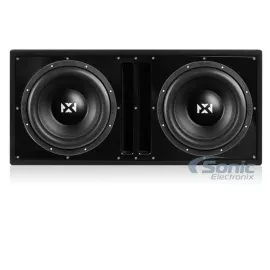 NVX YSW124 800W RMS Dual 4-Ohm 12" Subwoofer with Enclosure (BBX212BK)