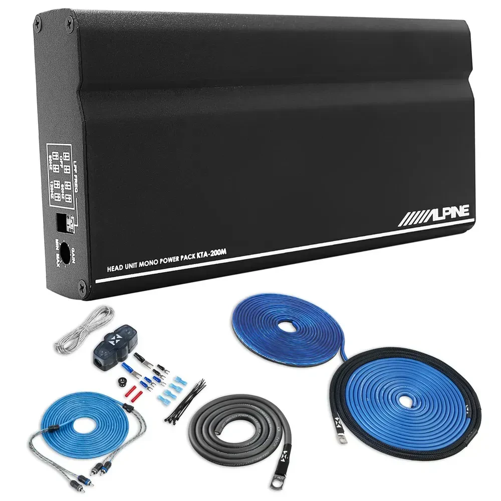 Усилитель мощности Alpine KTA-200M 200W Class D, 1-канальный (набор)