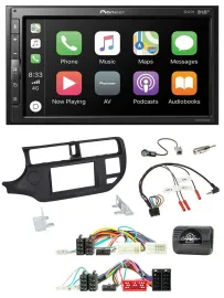 Pioneer USB Lenkrad DAB 2DIN Bluetooth Autoradio für Kia Rio UB 11-15 schwarz