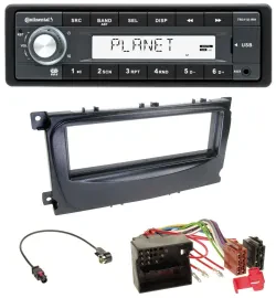 Continental USB MP3 AUX 1DIN Autoradio für Ford Mondeo S-Max 07-14 schwarz