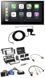 Pioneer USB Lenkrad 2DIN Bluetooth DAB Autoradio für BMW 3er 02-06 E46 5 Schalte