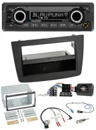 Автомагнитола Blaupunkt Bluetooth, MP3, USB, поддержка кнопок на руле для Alfa Romeo MiTo 2008–2014 черная
