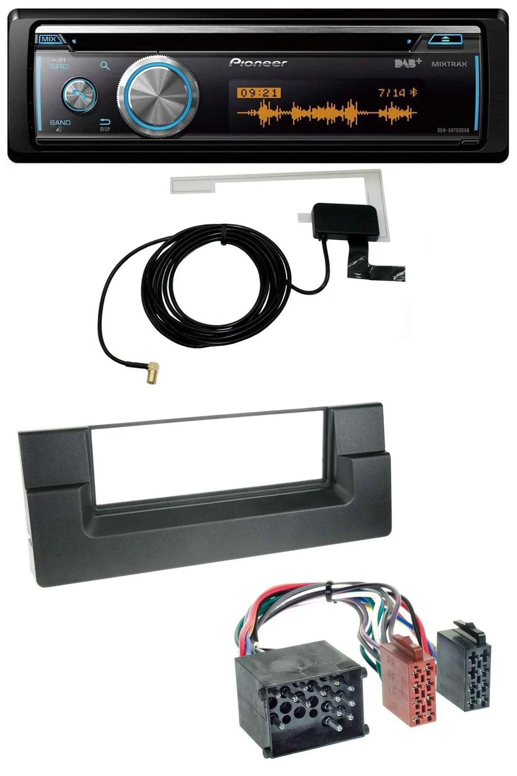Pioneer Bluetooth DAB MP3 USB CD Autoradio für BMW 5er (E39) X5 (E53) Rundpin