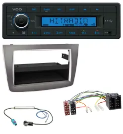 Автомагнитола для Alfa Romeo MiTo (2008–2014) VDO AUX, Bluetooth, USB, MP3, ISO, темно-серебристая
