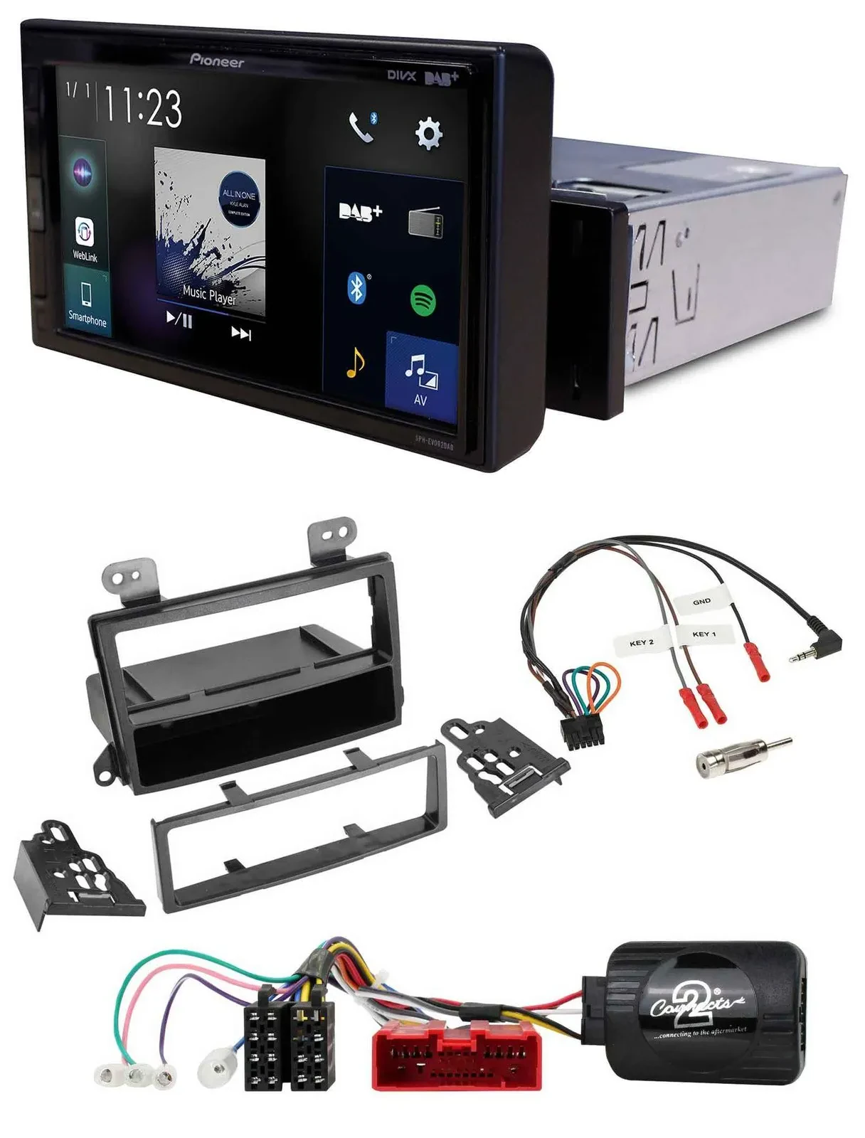 Pioneer DAB Lenkrad Bluetooth USB Autoradio für Mazda MPV (2000-2006)