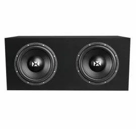 2x NVX NSW102V3 350W Dual 2-Ohm 10" Subwoofers + Sealed Dual Enclosure