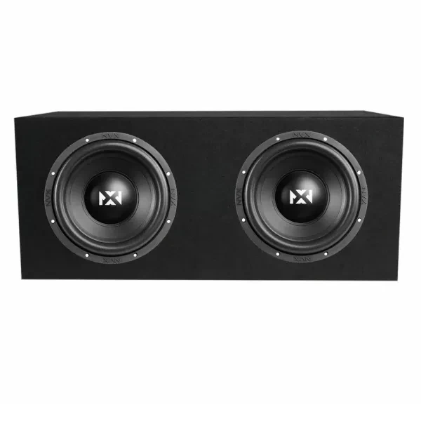 2x NVX NSW102V3 350W Dual 2-Ohm 10" Subwoofers + Sealed Dual Enclosure