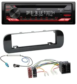 JVC CD DAB USB Bluetooth MP3 Autoradio für Fiat Panda (ab 2012) - glänzend