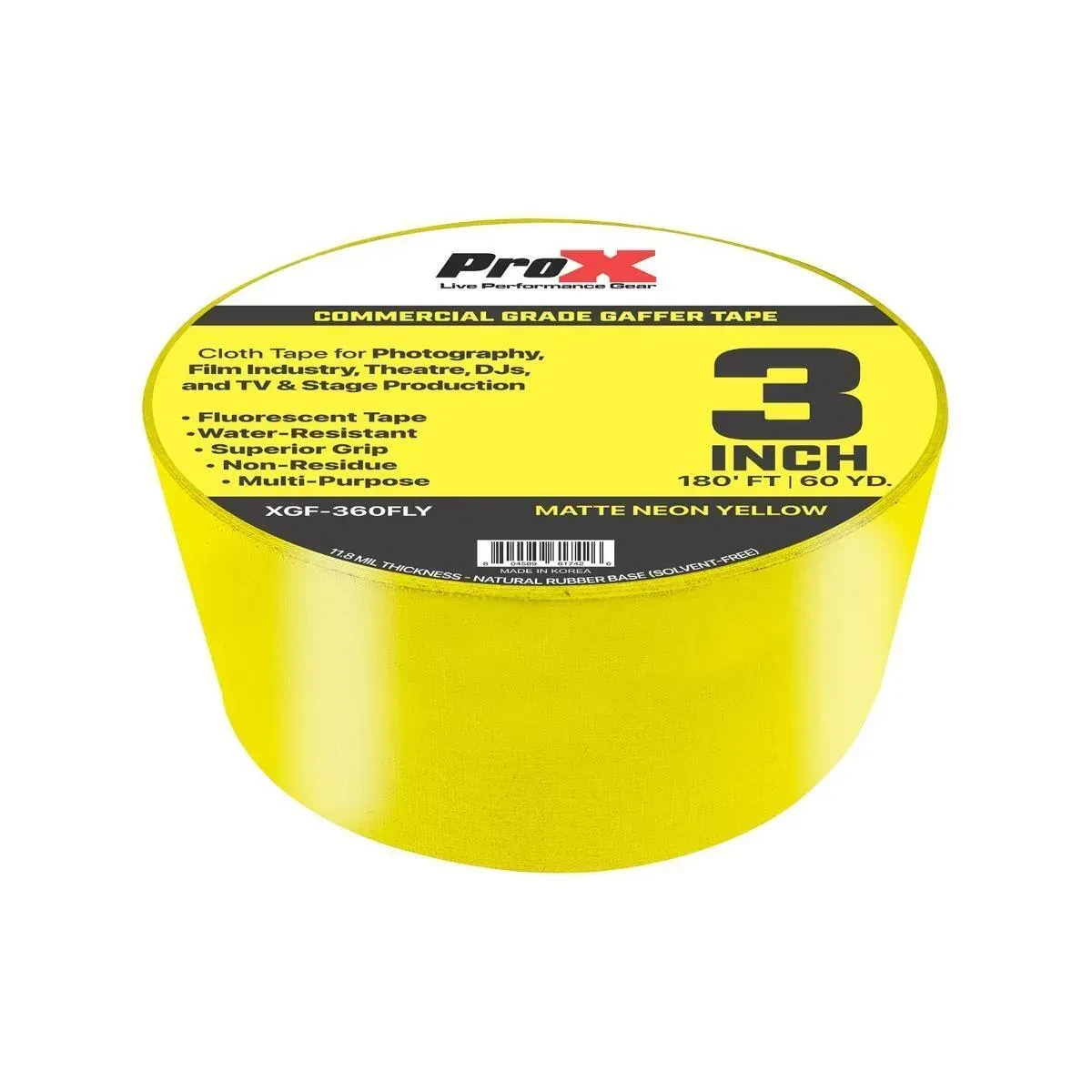 Лента для крепления кабеля ProX XGF-360FLY Fluorescent Yellow 55 м