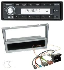 Continental MP3 AUX USB DAB 1DIN Autoradio für Opel Combo C Corsa C Tigra Meriva