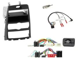 Einbauset Lenkradadapter DIN Autoradio für Hyundai Genesis 2010-2013 schwarz