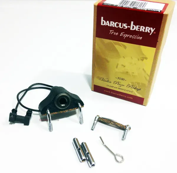 Barcus-Berry 3100 Clamp-On Violin Bridge Piezo Pickup with Output Jack