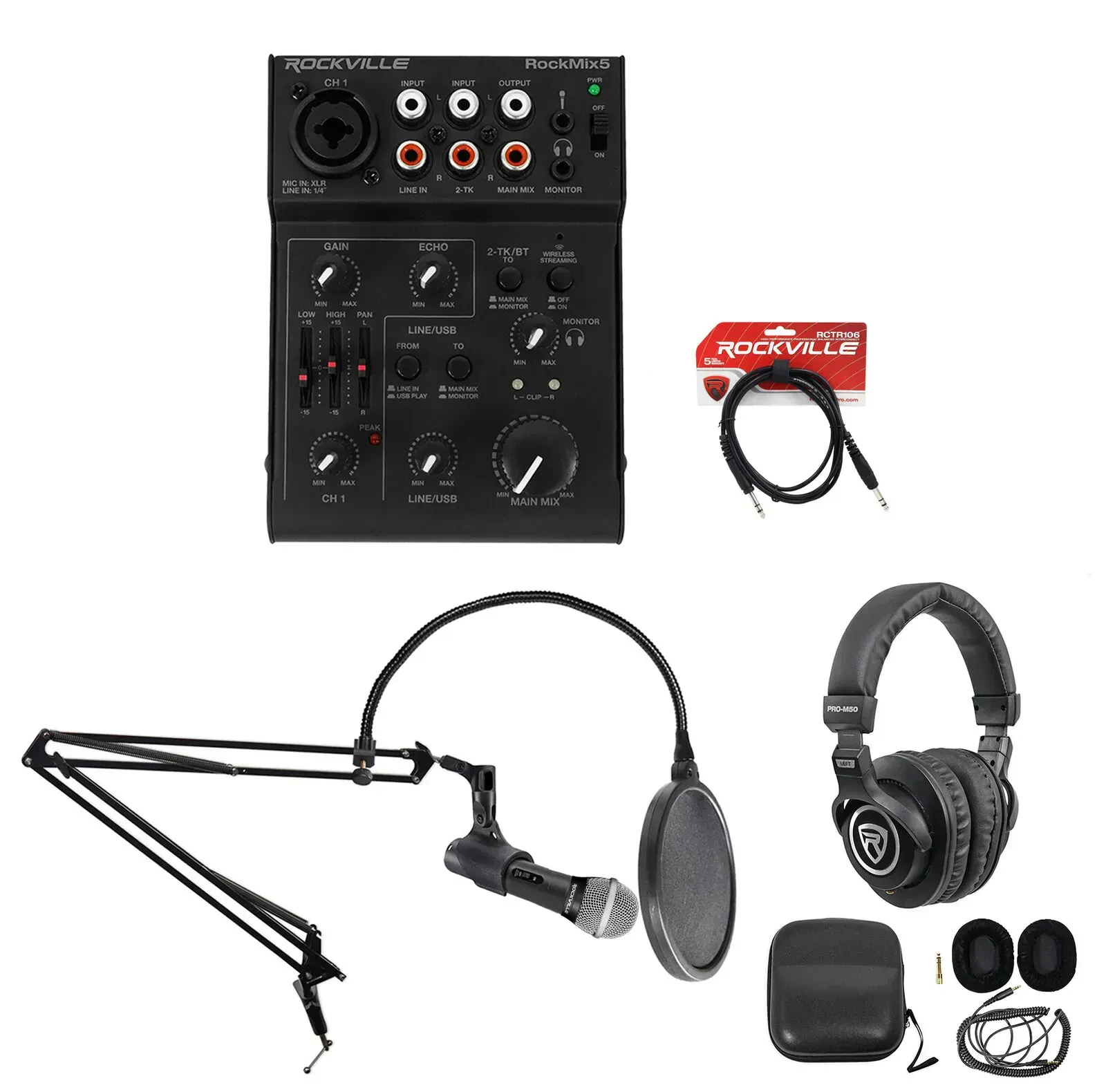 Комплект для подкастов Rockville RockMix 5 GAME 1-2