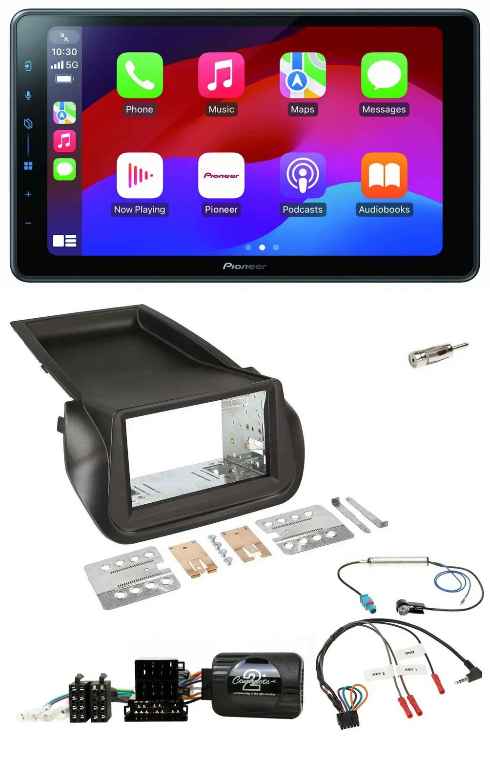 Pioneer Bluetooth 2DIN USB Lenkrad DAB Autoradio für Citroen Nemo Peugeot Bipper