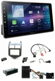 Автомагнитола для Chevrolet Aveo (с 2011) Pioneer Bluetooth, USB, DAB, темно-серая, поддержка кнопок на руле