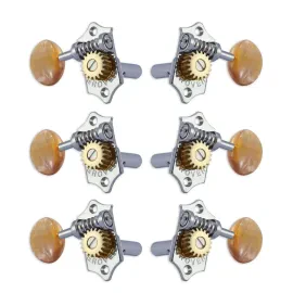 GROVER H97-18CAA Original Sta-Tite Machine Head 3 + 3 - Chrome