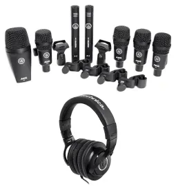 Микрофонный набор для ударных AKG Drum Set Session I (набор, 7 шт.) + Audio-Technica ATH-M40x