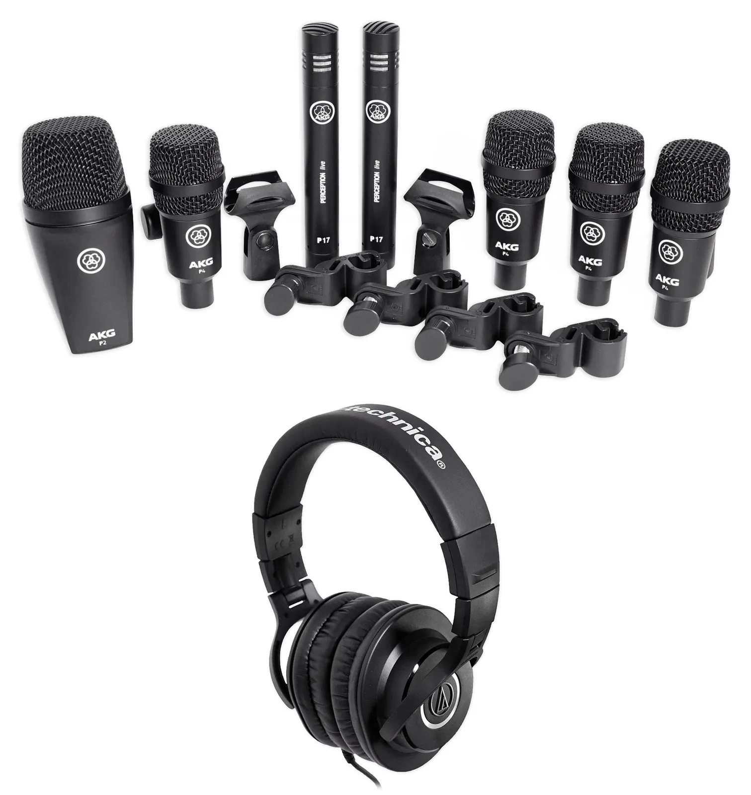 Микрофонный набор для ударных AKG Drum Set Session I (набор, 7 шт.) + Audio-Technica ATH-M40x