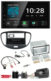 Автомагнитола Kenwood 2DIN Bluetooth, DAB, USB для Hyundai i10 (2009–2013), чёрный