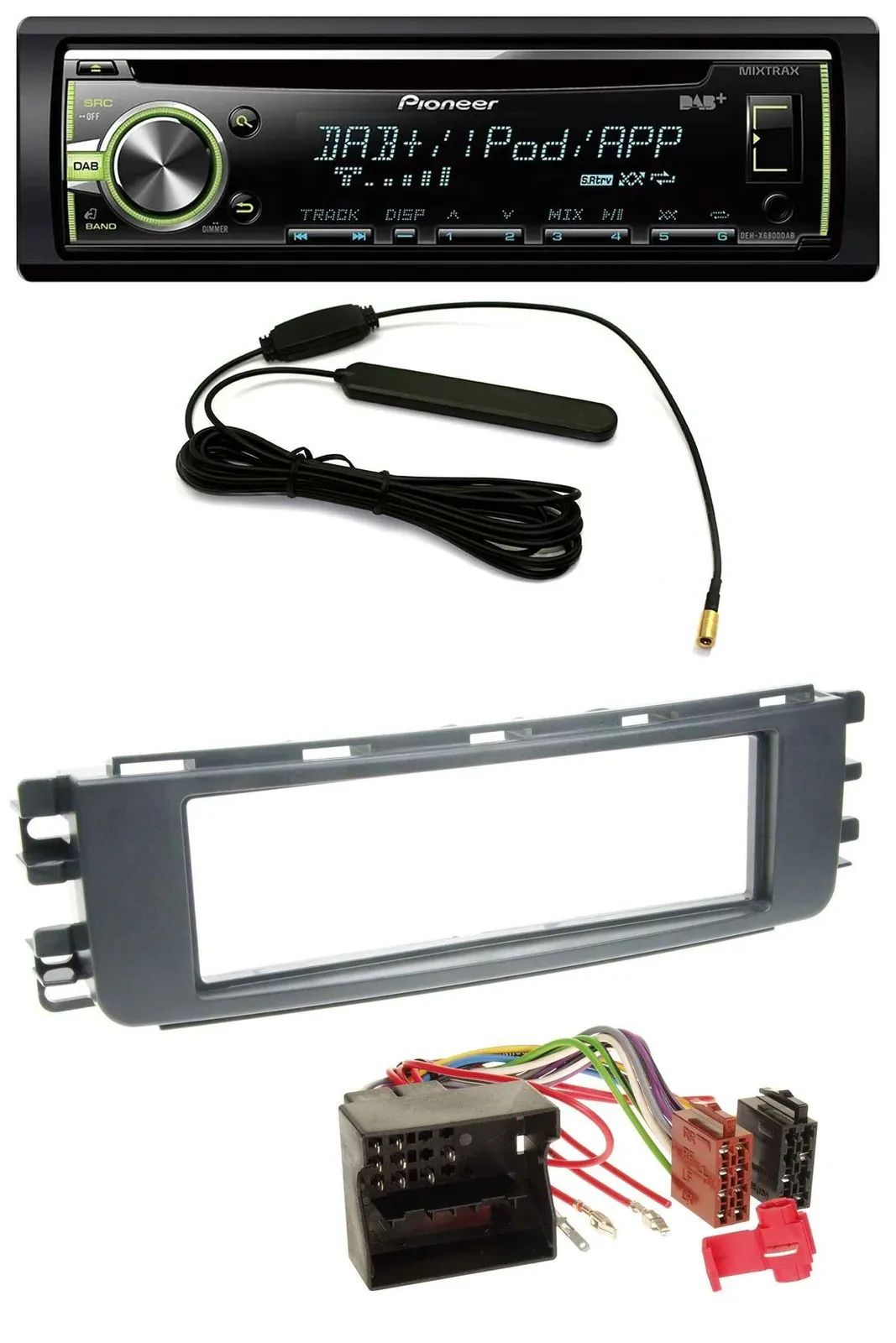 Pioneer MP3 USB CD DAB AUX Autoradio für Smart ForFour (454, 2004-2006)