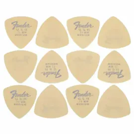 Медиаторы Fender 346 Shape Dura-Tone Delrin Medium Olympic White 0.71 (12 штук)