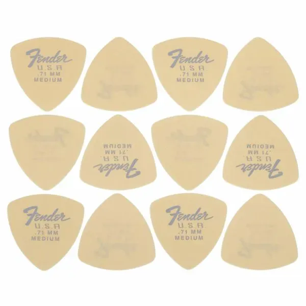 Медиаторы Fender 346 Shape Dura-Tone Delrin Medium Olympic White 0.71 (12 штук)