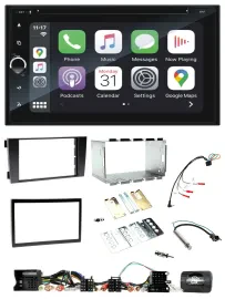 Blaupunkt 2DIN Bluetooth DAB USB DVD Lenkrad Autoradio für Audi A6 C5 2001-2004