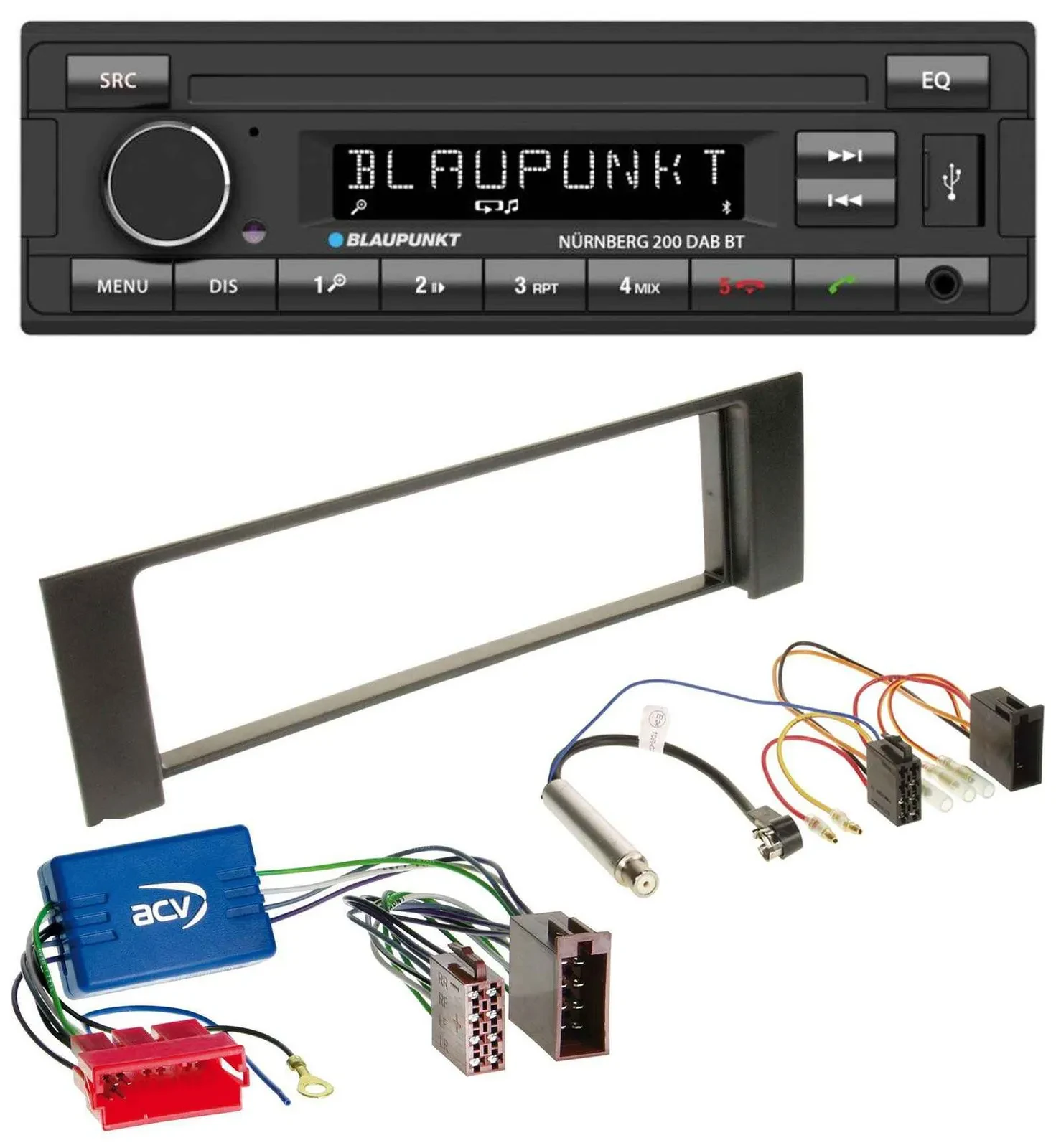 Автомагнитола Blaupunkt USB DAB MP3 Bluetooth для Audi A4 B6 (2000–2004)