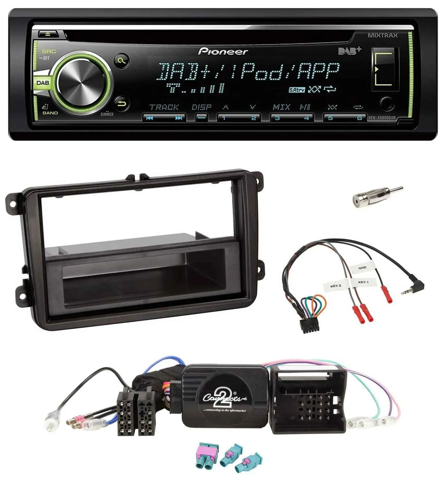 Pioneer DAB USB MP3 Lenkrad CD Autoradio für VW Passat Polo Scirocco Sharan Tigu