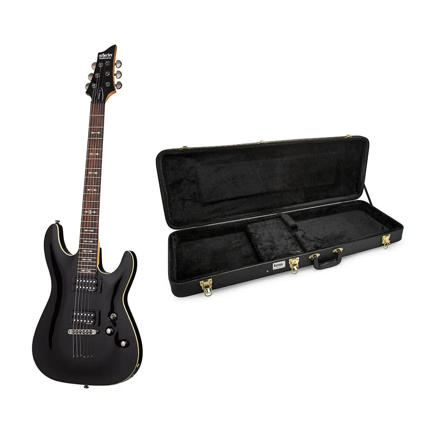 Электрогитара Schecter Omen 6 6-струнная для правшей чёрная с кейсом