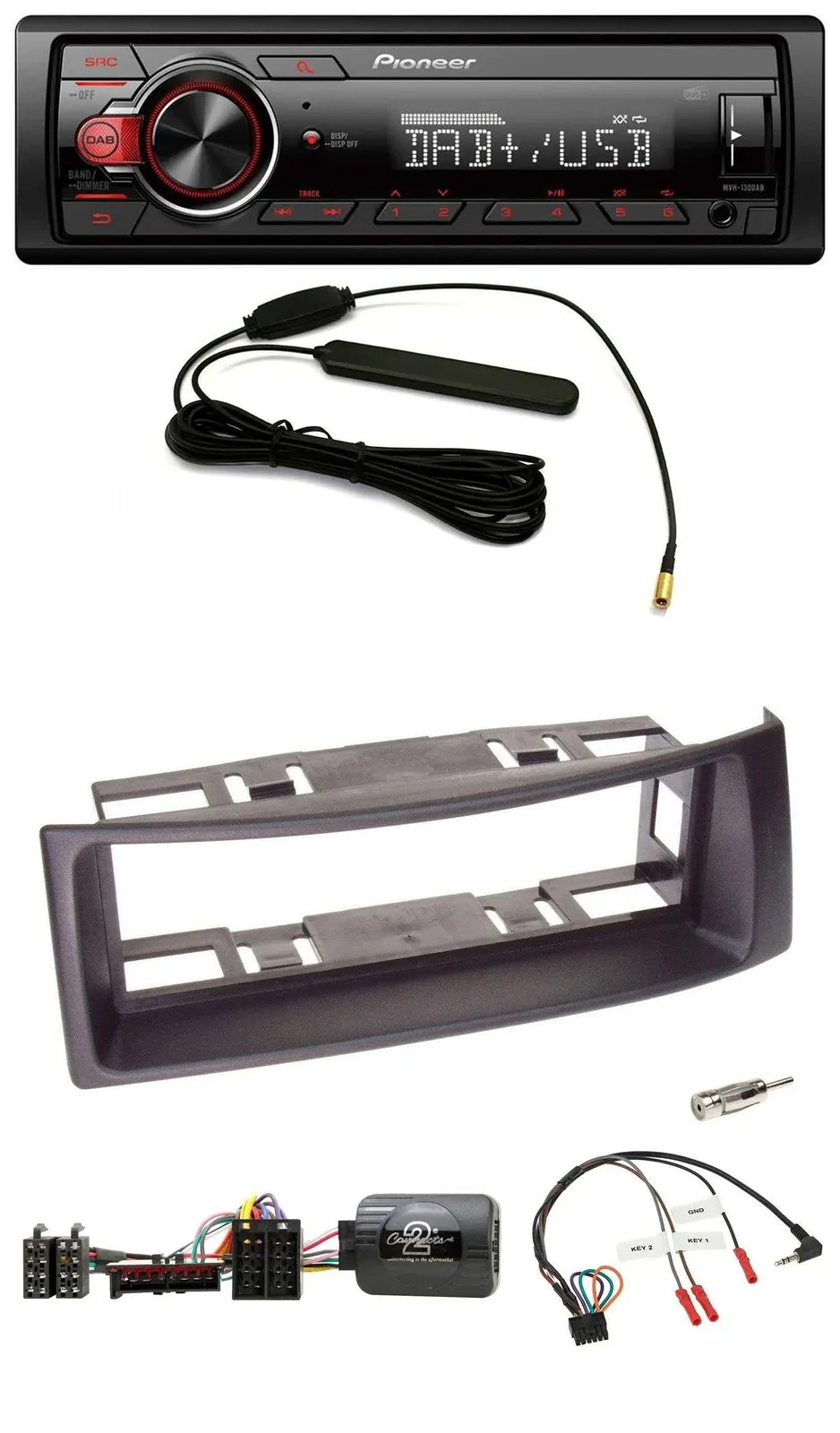 Pioneer MP3 DAB 1DIN Lenkrad USB Autoradio für Renault Megane 1996-2000 Scenic s