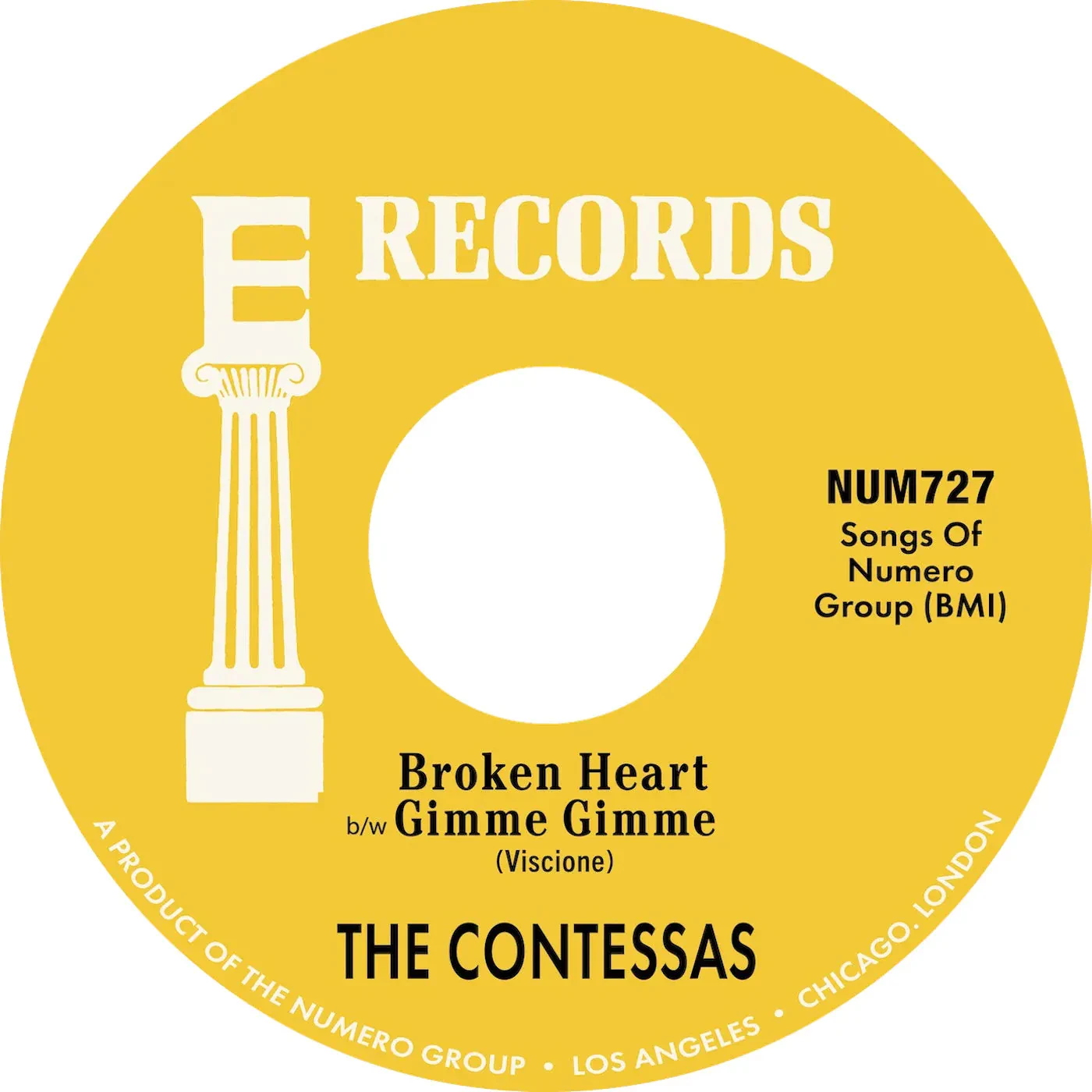 Виниловая пластинка The Contessas – Broken Heart / Gimme Gimme (Релиз 2023)