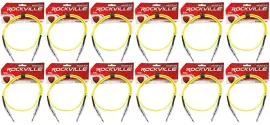 Инструментальный кабель Rockville RCGT3.0Y Yellow 0.9 м (12 штук)