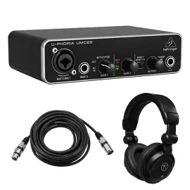Behringer U-Phoria UMC 22 Audiophile 2x2 USB Audio Interface with MIDAS Mic Prea