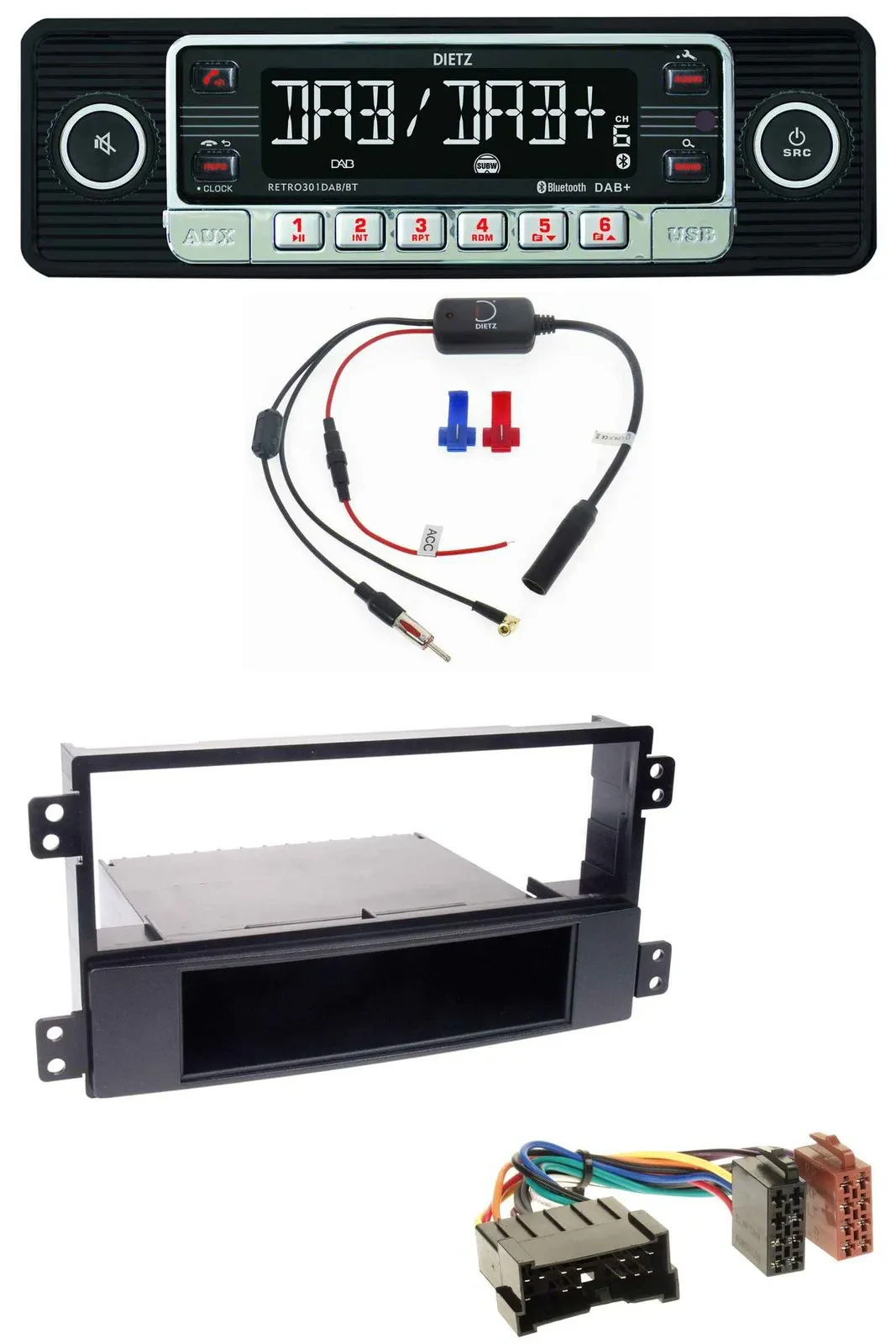 Dietz MP3 DAB Bluetooth USB Autoradio für Hyundai Sonata NF 02-05 schwarz