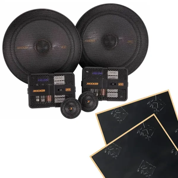 Kicker 51KSS6704 KS Series Component Speaker System + Sound Damping