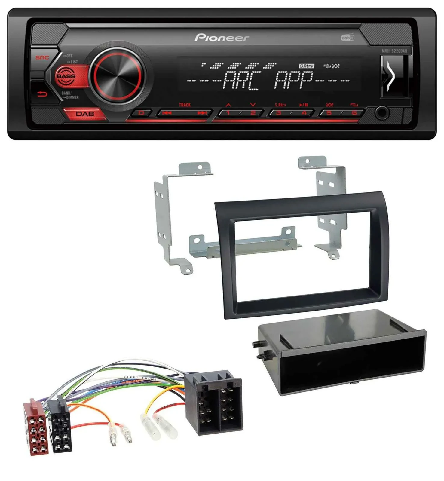 Pioneer DAB 1DIN MP3 AUX USB Autoradio für Citroen Jumper Fiat Ducato 06-11 schw