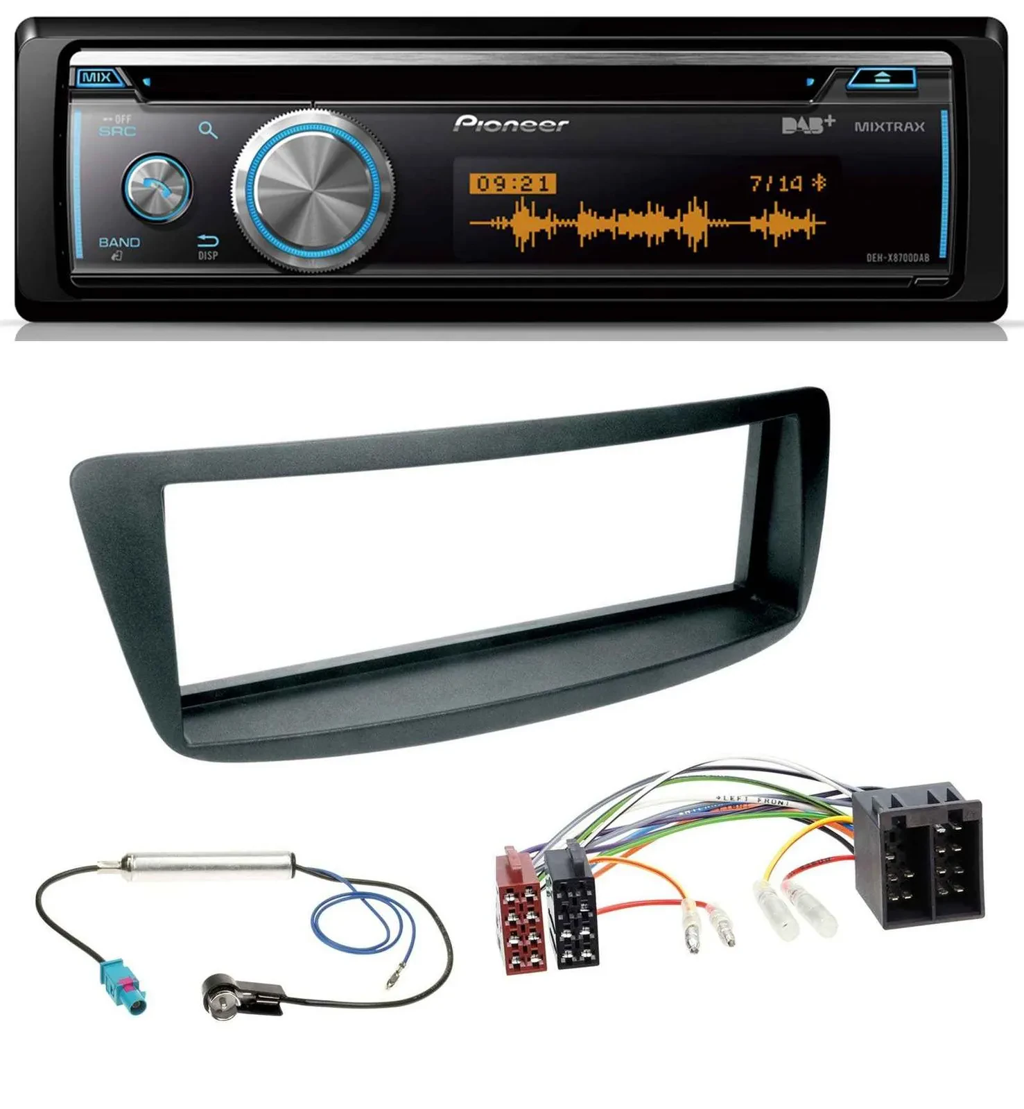 Pioneer MP3 DAB USB CD Bluetooth Autoradio für Citroen C1 Peugeot 107 Fakra Phan