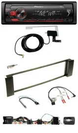 Автомагнитола Pioneer 1DIN, USB, DAB, MP3, для Audi A3/A6 (2000–2004), с поддержкой управления на руле, CAN-Bus