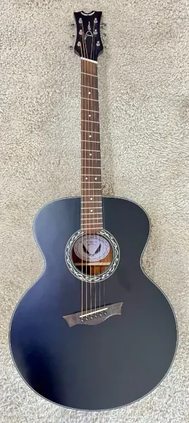 Dean St. Augustine Jumbo Acoustic Guitar, Matte Black top , Offset FB- Prototype