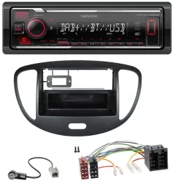 Kenwood MP3 Bluetooth USB DAB Autoradio für Hyundai i10 (2008-2013) schwarz