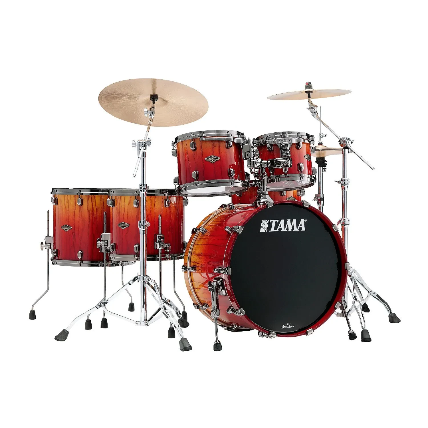 Барабанная установка TAMA Starclassic Walnut/Birch (набор, 5 шт.), цвет Vermilion Bosse Fonce Fade