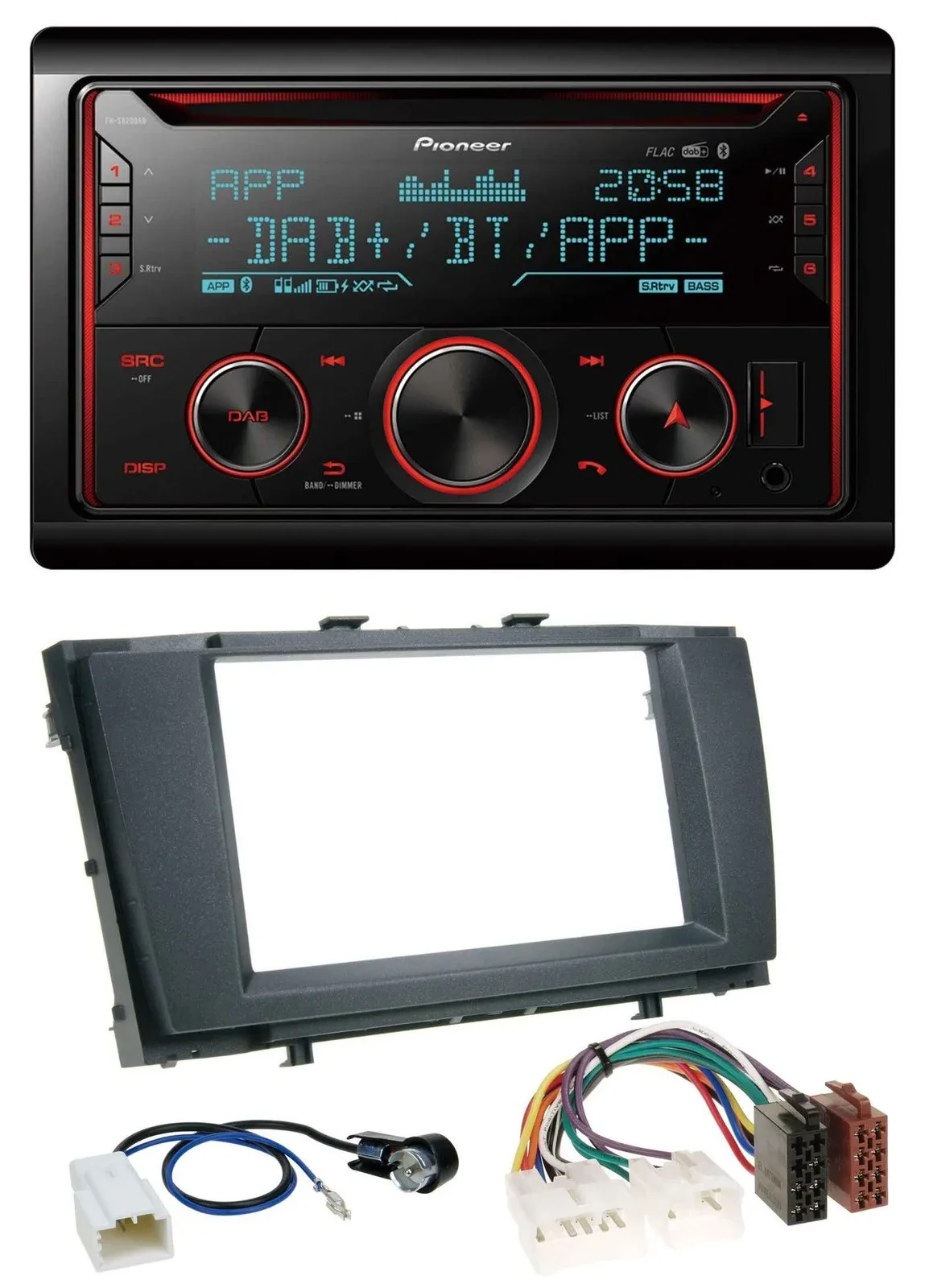 Pioneer 2DIN DAB MP3 Bluetooth USB CD Autoradio für Toyota Avensis 2009-2015
