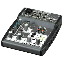 Behringer XENYX 502 Premium 5 Input 2 Bus Mixer No Power Supply