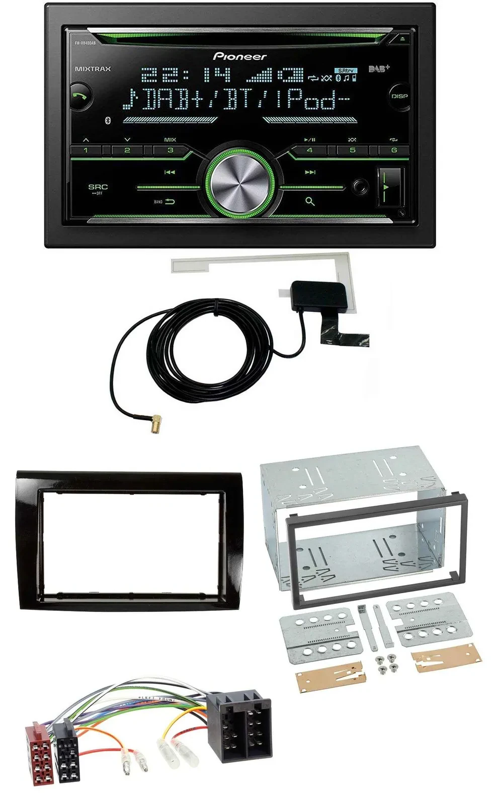 Pioneer CD USB MP3 Bluetooth 2DIN DAB Autoradio für Fiat Bravo (ab 2007)